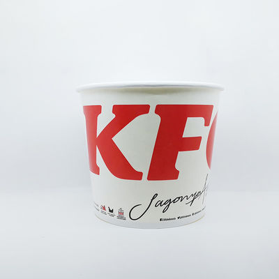 Des seaux de papier jetables de qualité alimentaire et des tasses de poulet KFC 64 oz 85 oz 130 oz