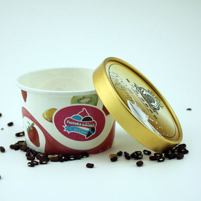 Containers de crème glacée biodégradables étanches à fuite avec couvercles Eco-friendly 5oz 150ml