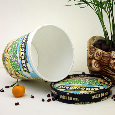 475 ml de tasse en papier glacé avec couvercle