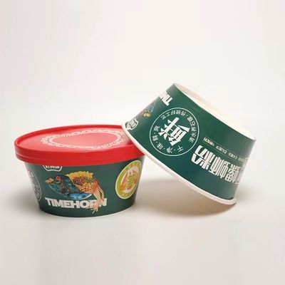 1200 ml bols ronds en papier pour salade avec couvercle