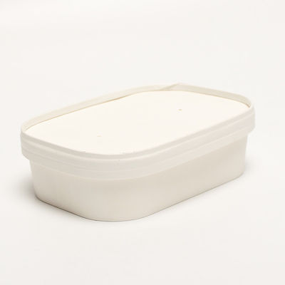 Boîtes de papier carrées légères à emporter Contenant alimentaire jetable avec couvercle