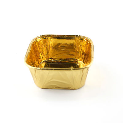 Enveloppes de gâteaux en papier métallique en aluminium doré boîtier jetable d'emballage de boulangerie