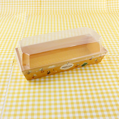 Boîte d'emballage de boulangerie imprimée sur mesure en forme de bateau Contenant en papier de gâteau dégradable