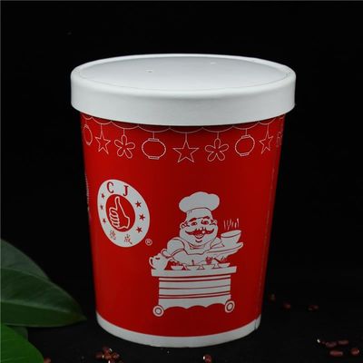 Coupe à soupe jetable avec couvercle