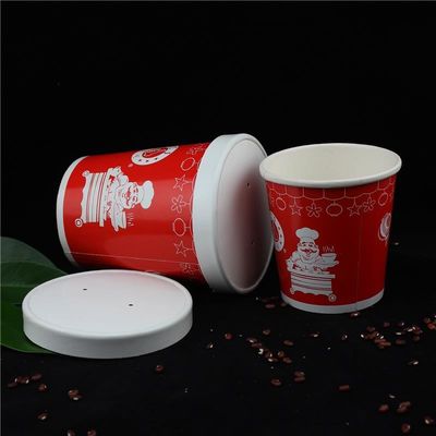 Coupe à soupe jetable avec couvercle