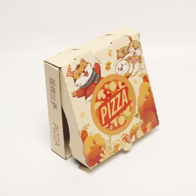 Boîte d'emballage de pizza jetable avec logo 12 pouces 14 pouces 16 pouces