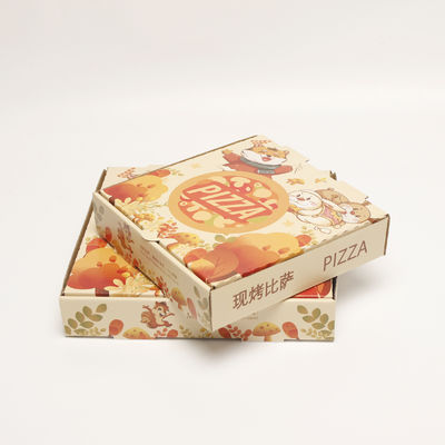 Boîte d'emballage de pizza jetable avec logo 12 pouces 14 pouces 16 pouces
