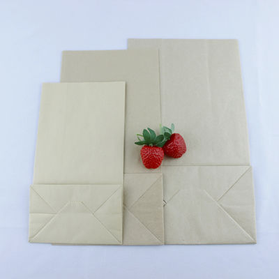 Sacs en papier kraft recyclé biodégradables à fond plat avec poignées tordues