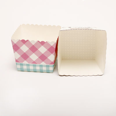 Boîte d'emballage de boulangerie compostable Coupe de gâteau en papier carré pliable avec logo