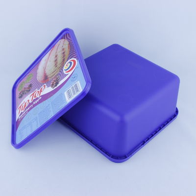Coupe en papier de crème glacée de qualité alimentaire avec couvercle étroitement scellé