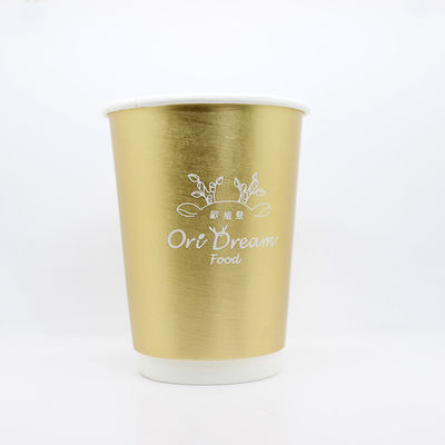 Coupe de papier à boire jetable ronde de 450 ml légère sur mesure