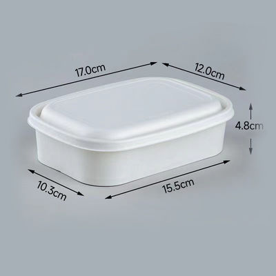 Des bols carrés jetables en papier, des bols de papier kraft chauffants de 500 ml avec couvercle.