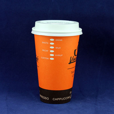 Coupe en papier double jetable avec couvercle 300 ml