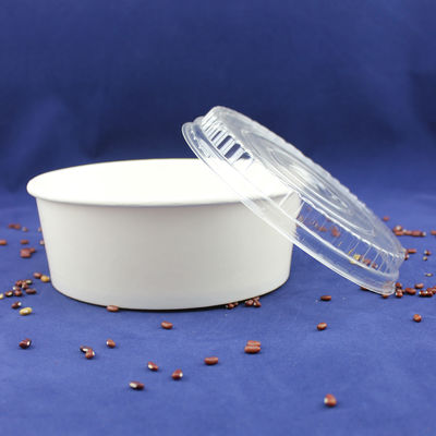 bol à salade en papier artisanal jetable avec tasse en papier imprimé et couvercle pour animaux de compagnie