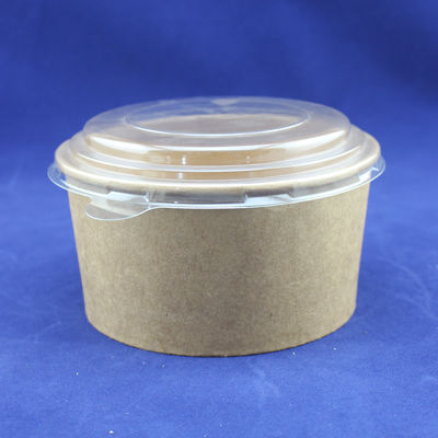 bol à salade en papier artisanal jetable avec tasse en papier imprimé et couvercle pour animaux de compagnie