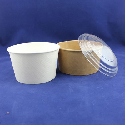 bol à salade en papier artisanal jetable avec tasse en papier imprimé et couvercle pour animaux de compagnie