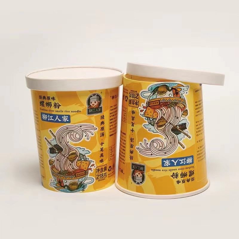 Coupe de papier à nouilles instantanée 32 oz Frites Porridge Bowl avec couvercle plat de qualité alimentaire