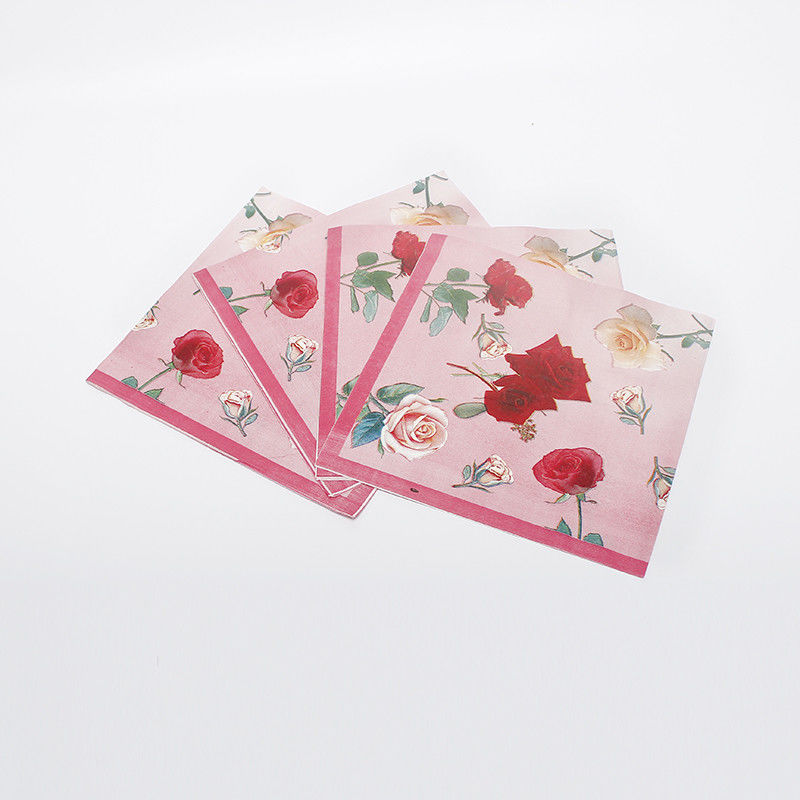 3 plis de papier d'impression pour cocktails serviette recyclée décorative 250 * 250 mm