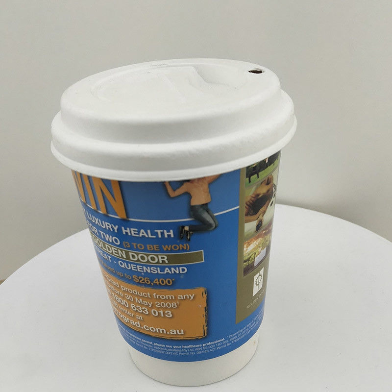 Coupe en papier à double paroi écologique 10 oz isolant jetable pour boisson chaude