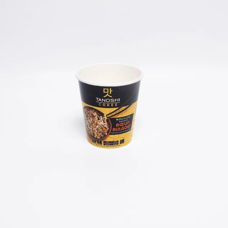 Instant Noodle Bowl boîte de déjeuner résistante à la chaleur de qualité alimentaire nette papier kraft sans lavage rouge emballage de boîtes en papier fabricants