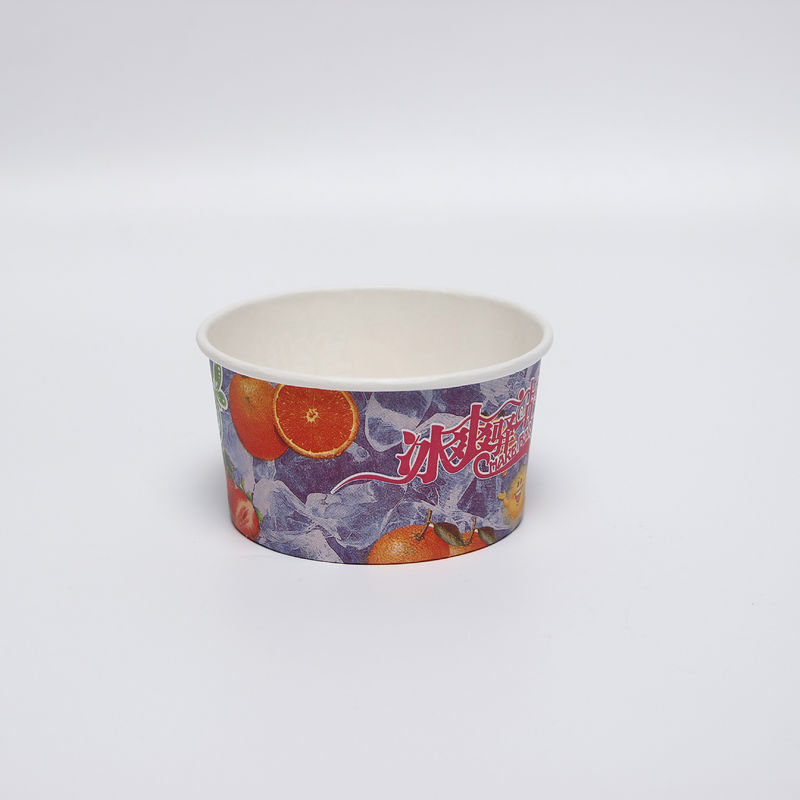 Coupe en papier à gel jetable avec couvercle pour conserver la glace